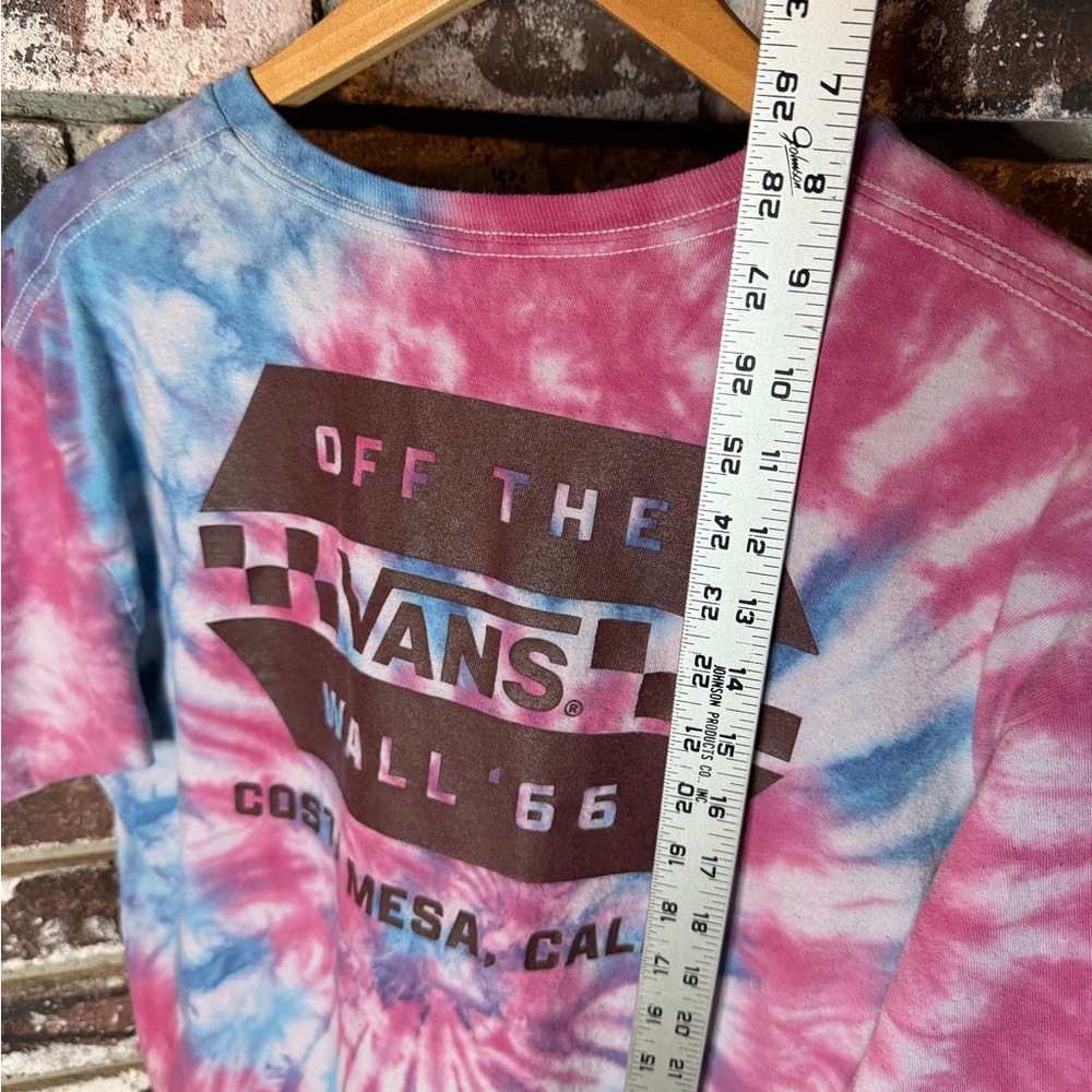 Vans Off The Wall Costa Mesa California Graphic Logo Custom Colorful Spiral Tee - Picture 6 of 7